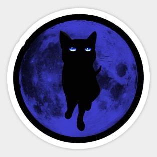 Kitty blue moon Sticker